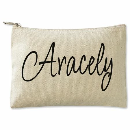 First Name Zippered Personalized Canvas Pouch 1 First Name Zippered Personalized Canvas Pouch