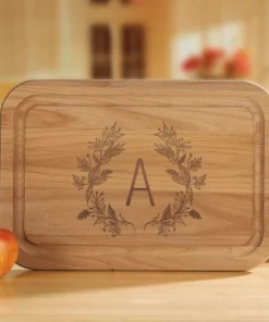 Floral Laurel Engraved Wood Cutting Board -Department Store 816975 06