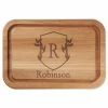 Scholar Crest Engraved Wood Cutting Board