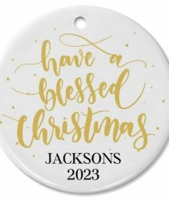 Personalized Blessed Christmas Ornament
