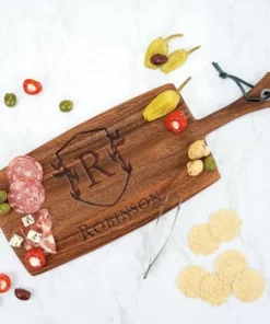 Scholar Crest Engraved Wood Paddle Cutting Board -Department Store 817482 04