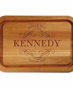 Scroll Engraved Wood Cutting Board