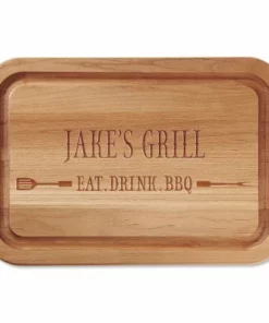 Eat, Drink, BBQ Engraved Wood Cutting Board