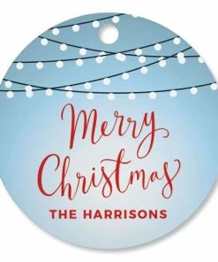 Christmas Lights Ceramic Personalized Christmas Ornament