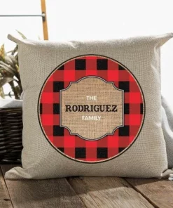 Plaid Personalized Pillow -Department Store 817574 04