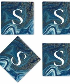 Blue Marble Personalized Ceramic Coasters
