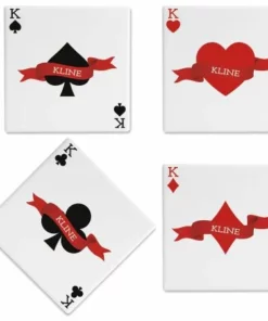 Cards Personalized Ceramic Coasters