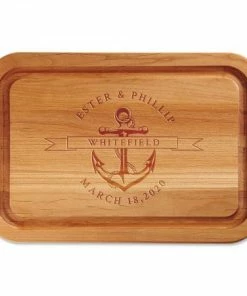 Anchor Engraved Wood Cutting Board