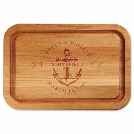 Anchor Engraved Wood Cutting Board 1 Anchor Engraved Wood Cutting Board