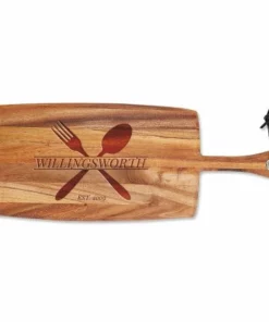 Utensils Engraved Wood Paddle Cutting Board