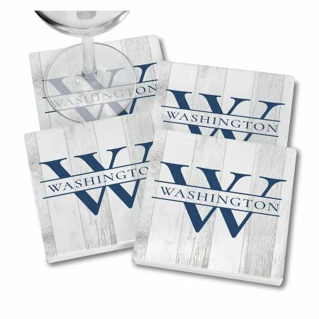 Personalized Whitewashed Woodgrain Coasters 1 Personalized Whitewashed Woodgrain Coasters
