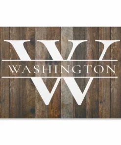 Wood-Grain Personalized Doormat