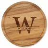 Initial Last Name Personalized Acacia Wood Lazy Susan