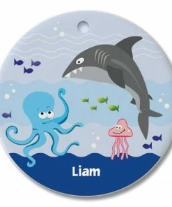 Under The Sea Ceramic Personalized Christmas Ornament