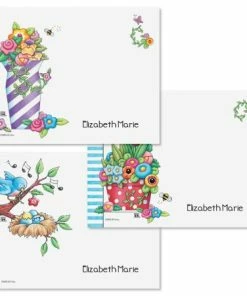 Mary Engelbreit® Floral Personalized Note Cards (3 Designs)