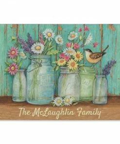 Flower Jars Tempered Glass Cutting Board By Susan Winget