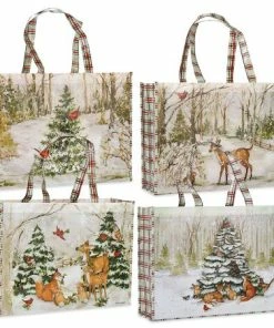 Peaceful Forest Large Shopping Tote Bags