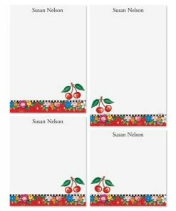 Mary Engelbreit’s Cheery Cherry Personalized Notepads