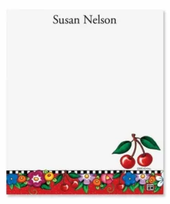 Mary Engelbreit’s Cheery Cherry Personalized Notepads -Department Store 902131 04