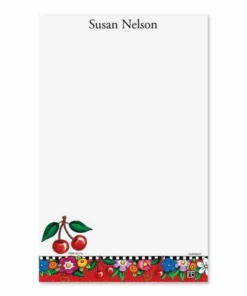 Mary Engelbreit’s Cheery Cherry Personalized Notepads -Department Store 902131 06