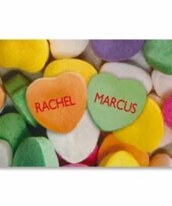 Candy Hearts Personalized Doormat