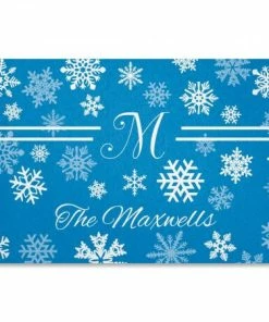 Elegant Snowflake Personalized Doormat