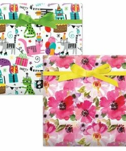 Perfect Pink/Birthday Cats Birthday Jumbo Rolled Gift Wrap