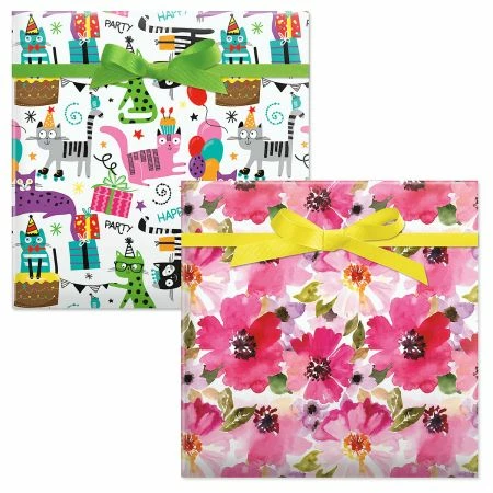 Perfect Pink/Birthday Cats Birthday Jumbo Rolled Gift Wrap 1 Perfect Pink/Birthday Cats Birthday Jumbo Rolled Gift Wrap