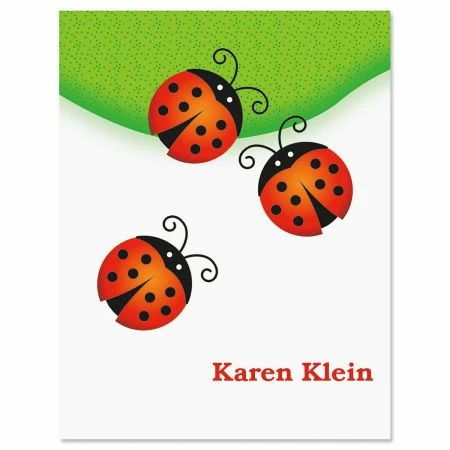 Ladybug Personalized Note Cards 1 Ladybug Personalized Note Cards