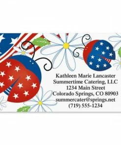 Patriotic Ladybugs Standard Calling Cards