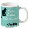 Cats Books Personalized Mug