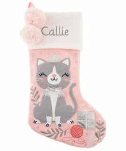 Cat Embroidered Christmas Stocking By Stephen Joseph®