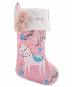 Personalized Embroidered Unicorn Stocking By Stephen Joseph®