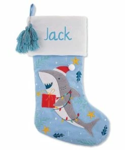 Personalized Embroidered Shark Stocking By Stephen Joseph®