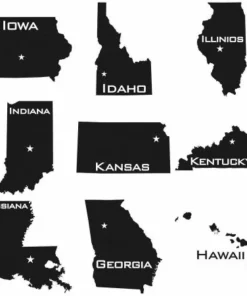 State Personalized Pint Beer Glass -Department Store state silhouette pint glass 3