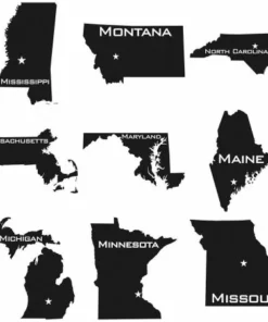 State Personalized Pint Beer Glass -Department Store state silhouette pint glass 4