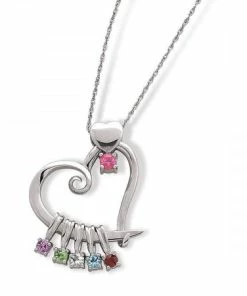 Sterling Silver Birthstone Charms Pendant