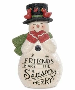 Blossom Bucket Snowman Figurine