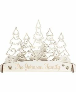 Wood Winter Wonderland Personalized Centerpiece