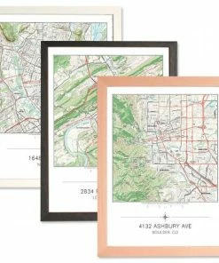 My Home Personalized Framed Matted Map Print